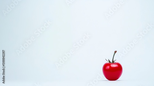 tomato cherry Over white Studio Background.