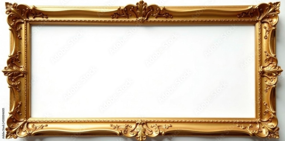 Ornate gold frame, Victorian style, white backdrop , white, victorian, antique Ornate gold frame, Victorian style, white backdrop , white, victorian, antique