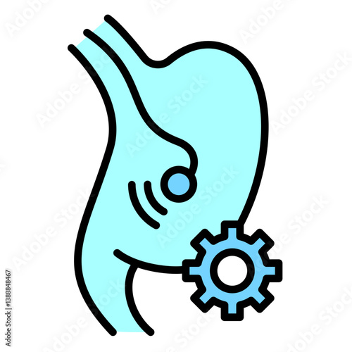 Endoscopy Blue Outline icon