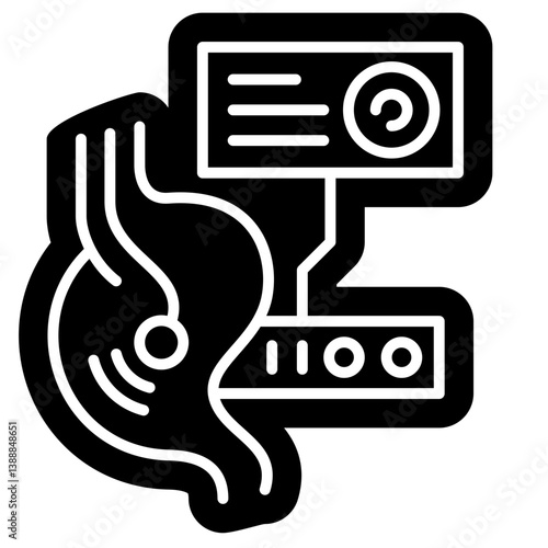 Endoscopy glyph solid