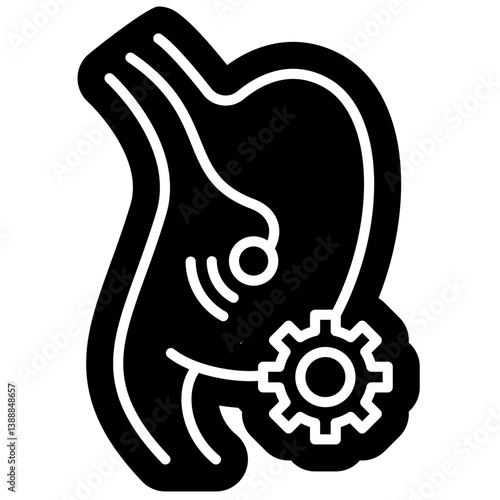 Endoscopy glyph solid