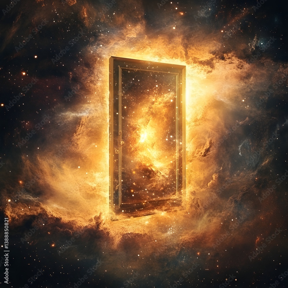 Cosmic Portal in a Fiery Nebula Cosmic Portal in a Fiery Nebula