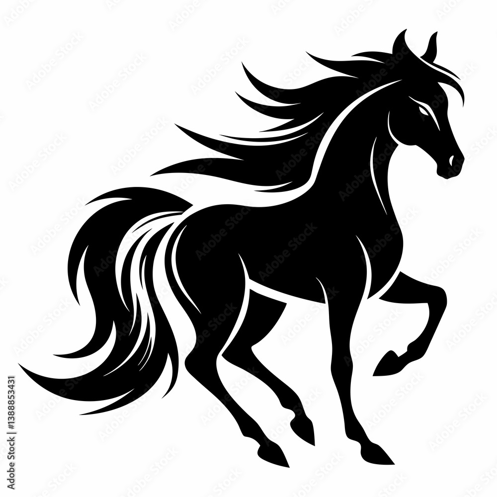 Obraz premium horse vector illustration