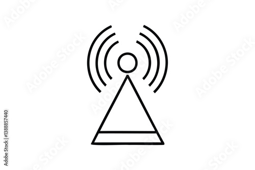 Mobile phone signal sign icon