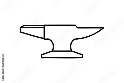 Old anvil icon vector on white background