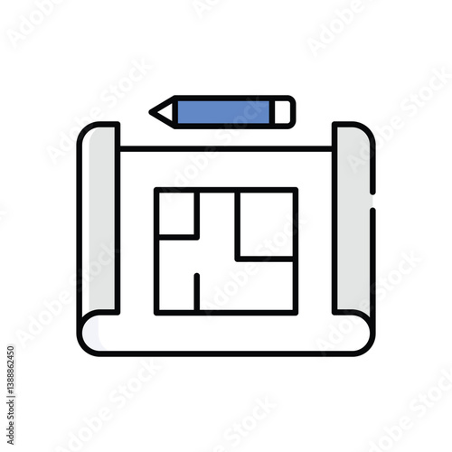 Floor Plan Vector icon