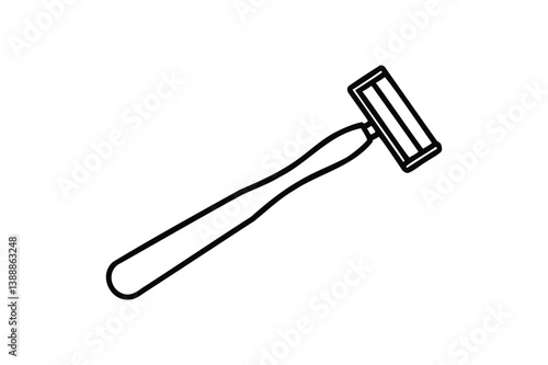 Razor silhouette on white background