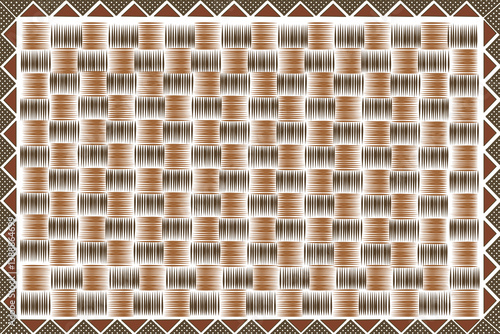 Basketweave on brown soft line abstract geometric background