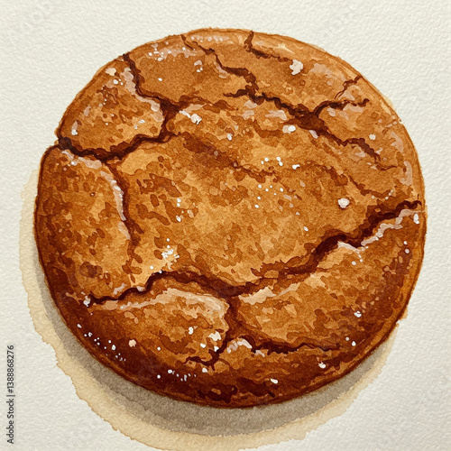 ginger snap watercolor illustration