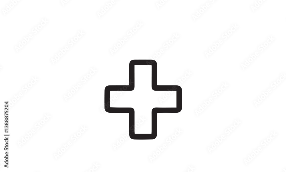 Fototapeta premium Hospital Icon Set | Healthcare and Medical Icons Including Building, Ambulance, Emergency Cross, Clinic, and Treatment Symbols for Web and App Design