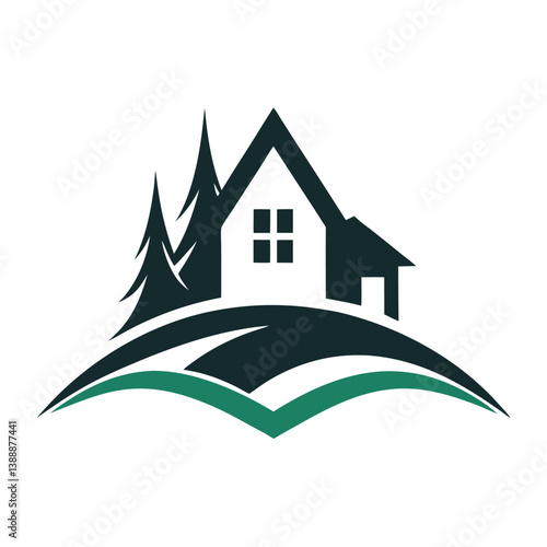 villa house logo design vector