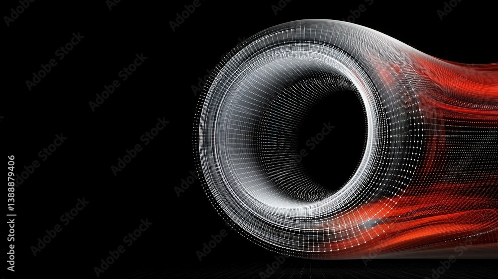 Speed Vortex: A dynamic interplay of metallic textures and flowing, fiery colors creates a mesmerizing tunnel-like effect, evoking a sense of rapid motion and technological advancement.
