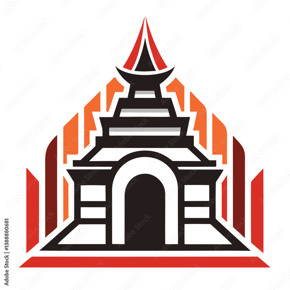 temple logo design vector illustration temple logo design vector illustration