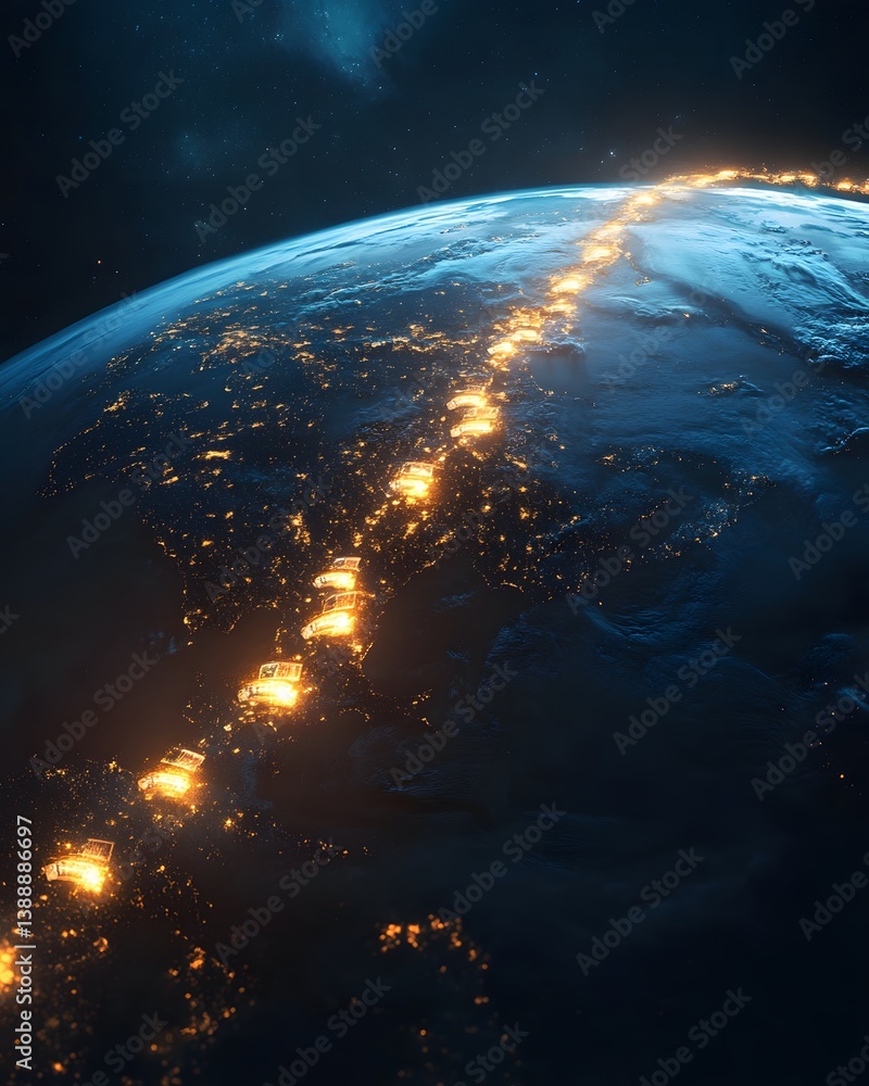 Earth's Night Lights, Global Urban Trail Earth's Night Lights, Global Urban Trail