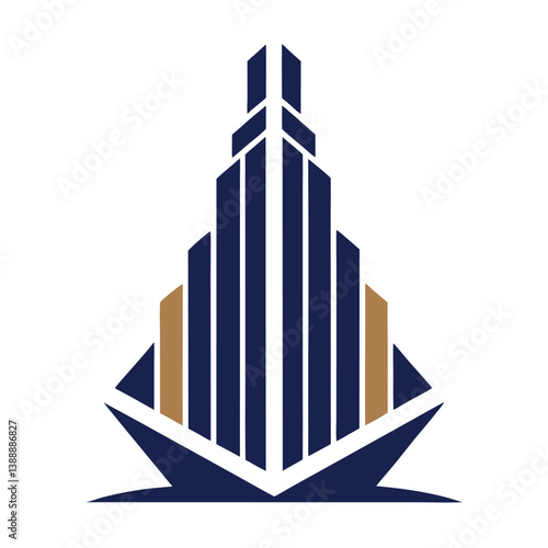 skyscraper logo design vector illustration