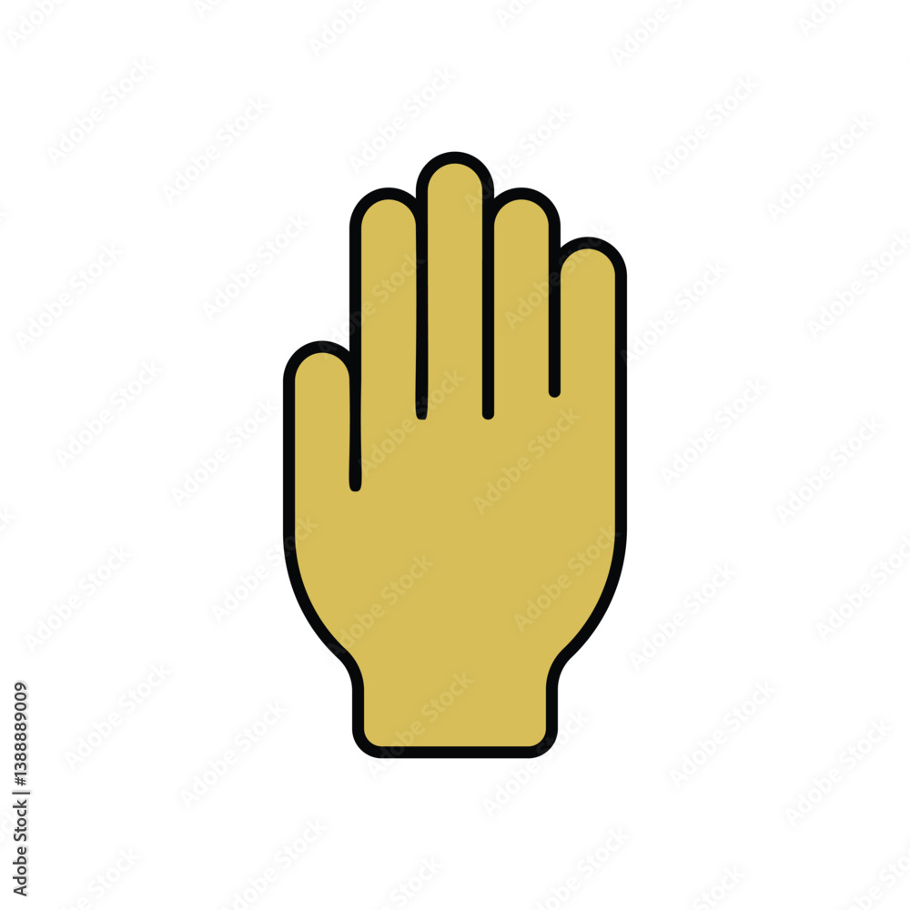 Hand icon isolated on a white background. Vector illustration. Hand icon isolated on a white background. Vector illustration.