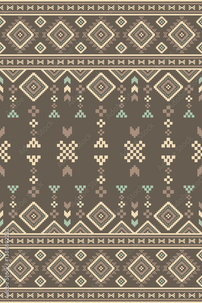 Southwest Native seamless pattern ethnic tribal Aztec geometric Navajo Native American fabric earth tone design vector for textile print Southwest Native seamless pattern ethnic tribal Aztec geometric Navajo Native American fabric earth tone design vector for textile print
