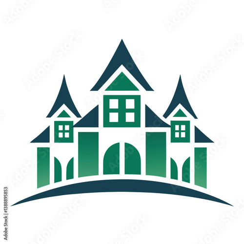 mansion logo design vector illustration