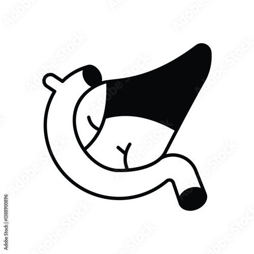 Pancreas icon isolated on a white background. Vector illustration.
