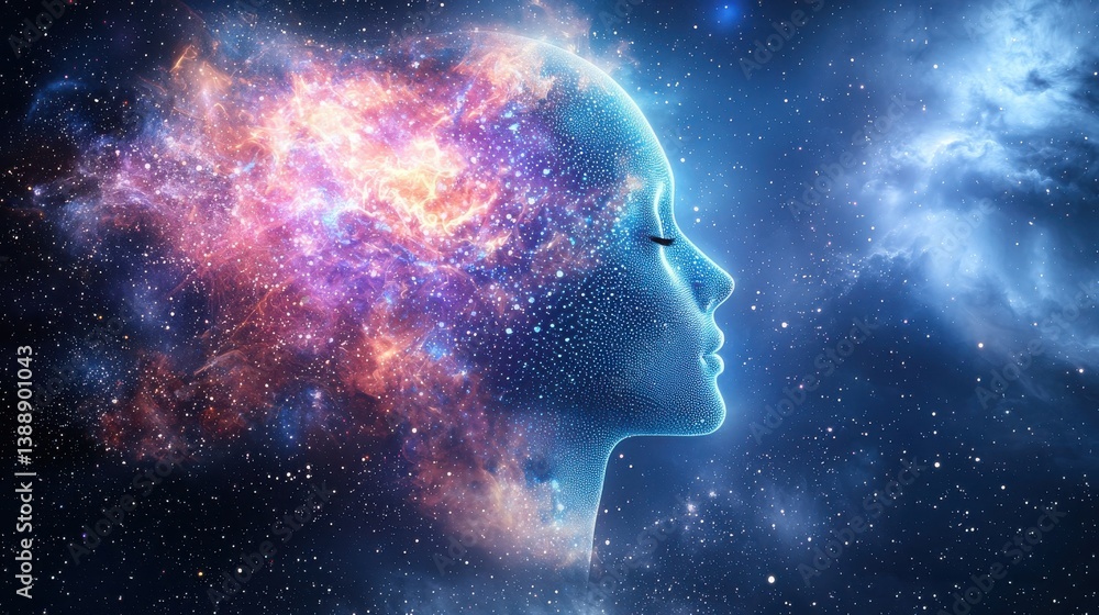 Cosmic dreams a minimalist deep learning forecast with digital holograms outer space abstract art futuristic profile view imagination unleashed Cosmic dreams a minimalist deep learning forecast with digital holograms outer space abstract art futuristic profile view imagination unleashed