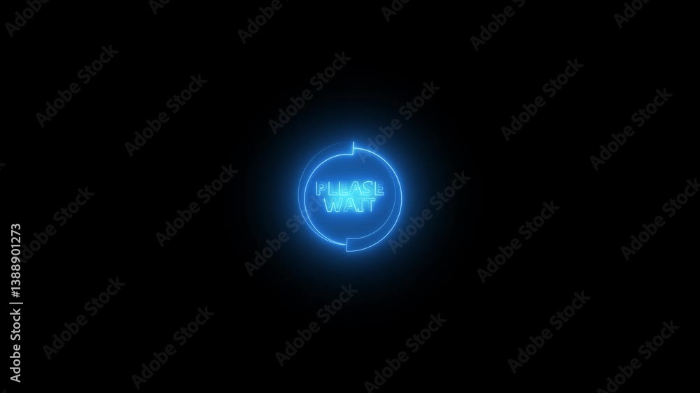 please wait text animation. circle loading, waiting background please wait text animation. circle loading, waiting background