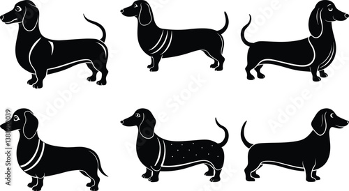 Wiener Dog Silhouette vector