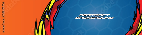 Abstract racing banner vector with dynamic lines and neon colors, perfect for gamers and e-sports themes. High energy and modern design.