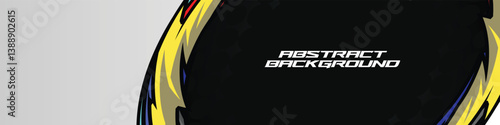 Abstract racing banner vector with dynamic lines and neon colors, perfect for gamers and e-sports themes. High energy and modern design.