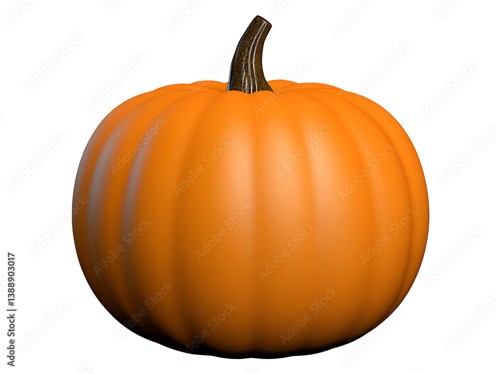 Perfect Orange Pumpkin Digitally Rendered. AI Generated Perfect Orange Pumpkin Digitally Rendered. AI Generated