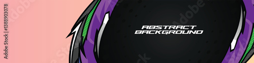 Abstract racing banner vector with dynamic lines and neon colors, perfect for gamers and e-sports themes. High energy and modern design.