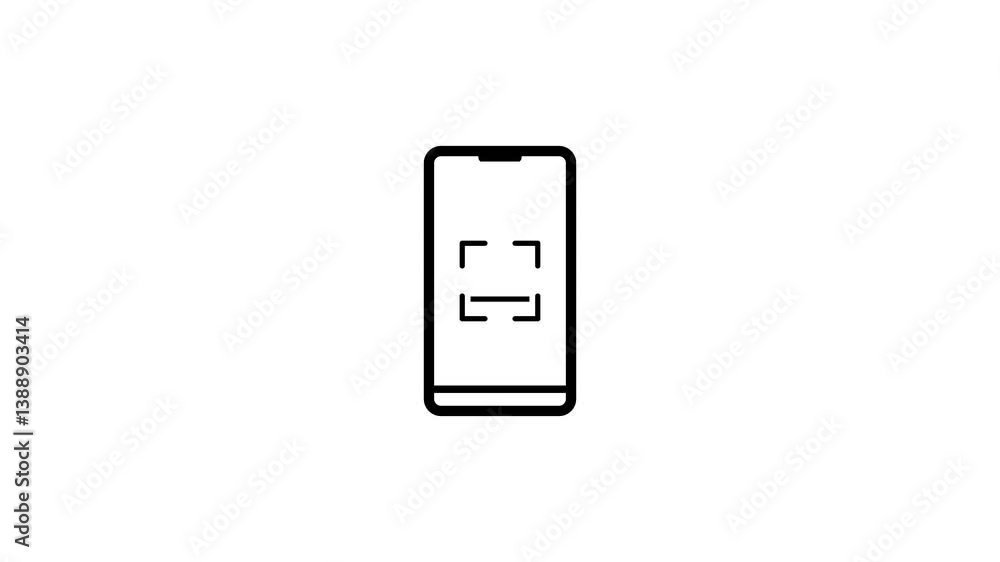 QR code scanning animation. phone with qr code QR code scanning animation. phone with qr code