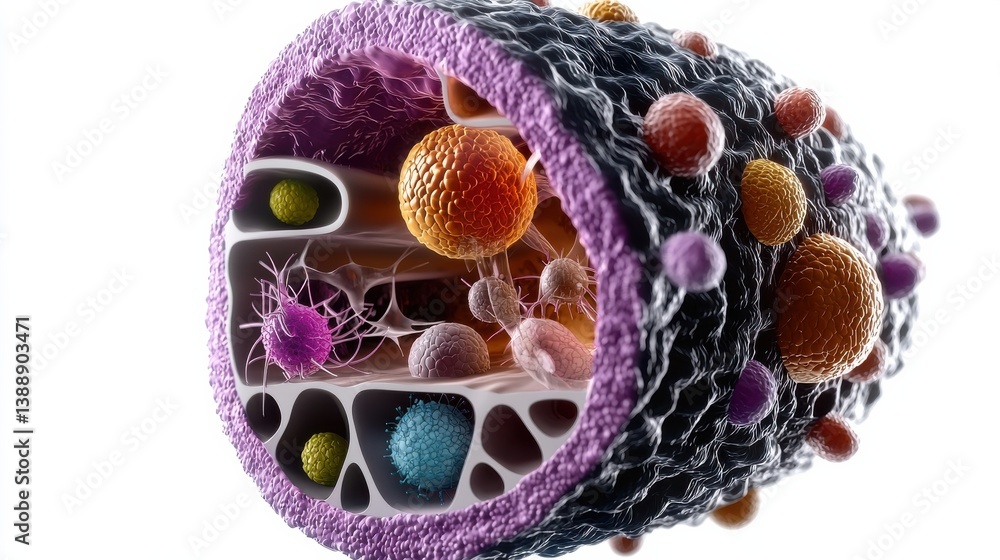 Naklejka premium A colorful, fuzzy