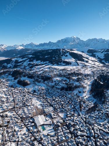 Haute Savoie : en montgolfière vue sur Megève et le Mont Blanc 2