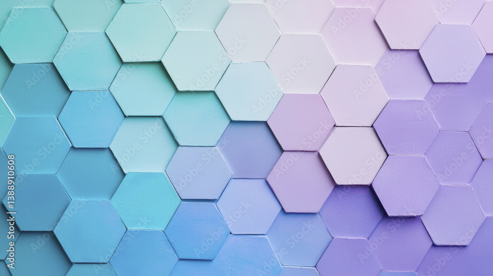Modern hexagon design in soothing blue and purple tones, perfect for backgrounds Modern hexagon design in soothing blue and purple tones, perfect for backgrounds