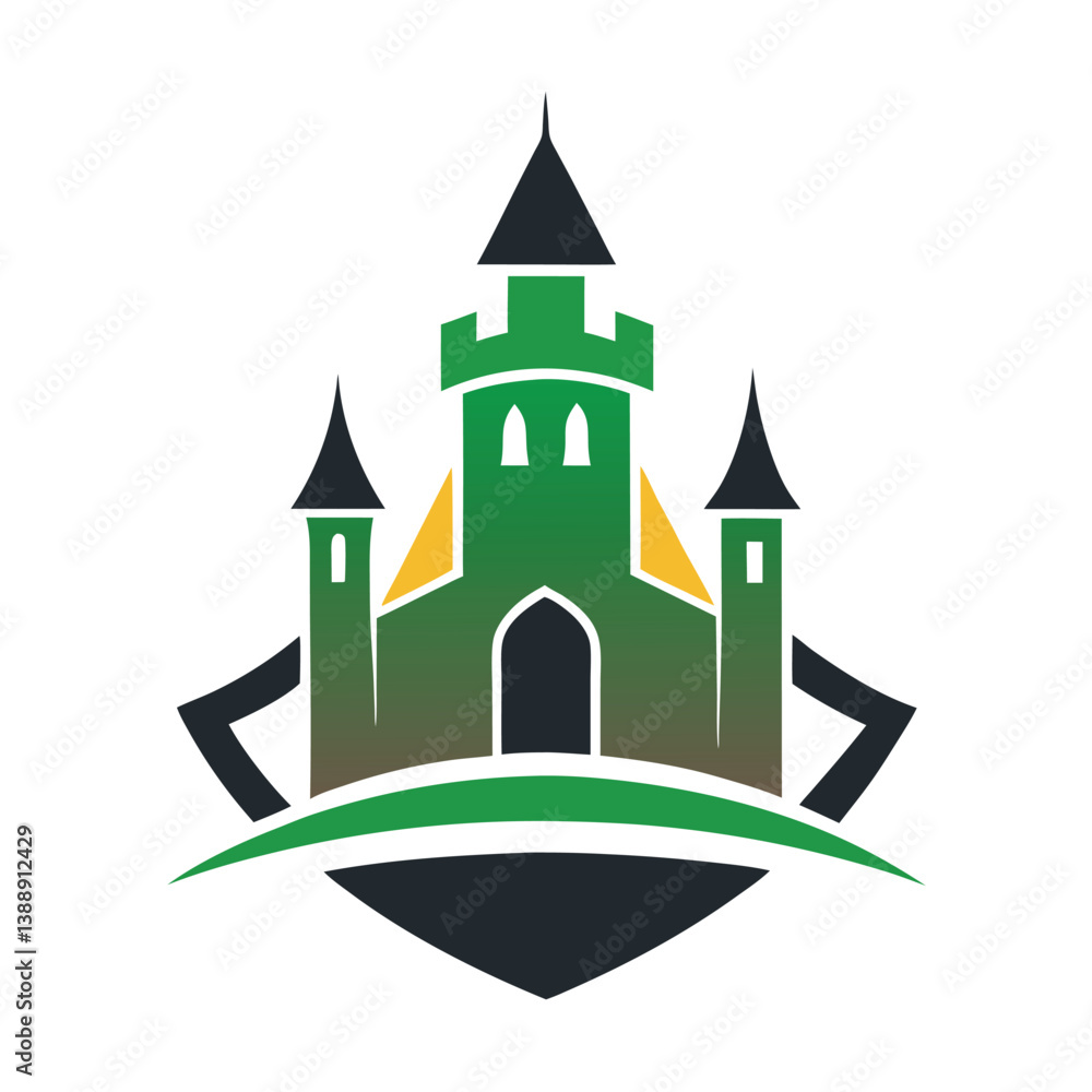 Fototapeta premium castle logo design vector illustration
