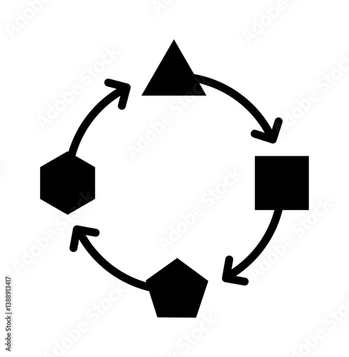 Vector illustration of adaptation icon on white background.