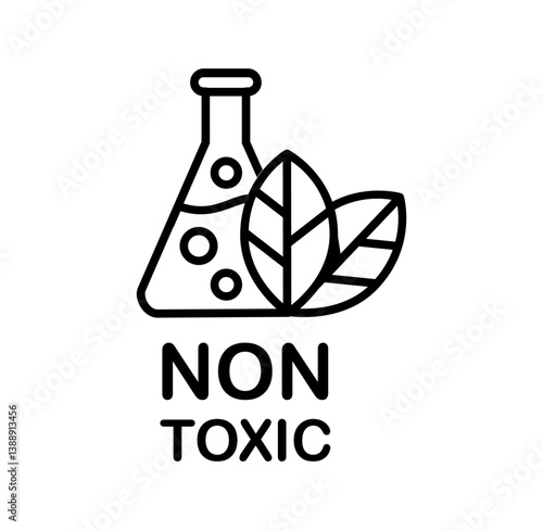 Vector illustration of non toxic icon on white background.
