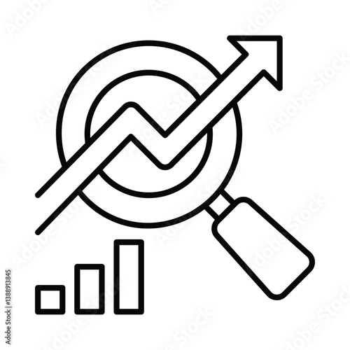 Predicitive Analytics vector outline icon. EPS 10 file