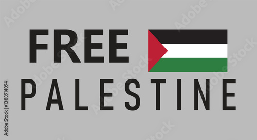 Palestine national flag vector illustration. Perfect for website design, app icons, logos, and UI elements. Palestinian official national flag.