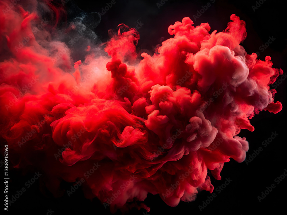Dark hand painted red watercolour background. Abstract red smoke on black background. Dark hand painted red watercolour background. Abstract red smoke on black background.