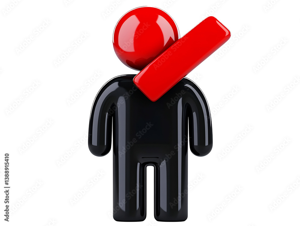 Rejected Applicant Red Cross Symbol Bold Graphic. AI Generated Rejected Applicant Red Cross Symbol Bold Graphic. AI Generated