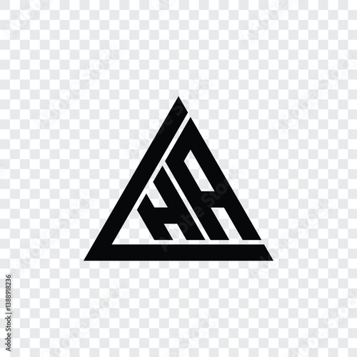 74 a logo alphabet  geometric educational word letter triangle H A