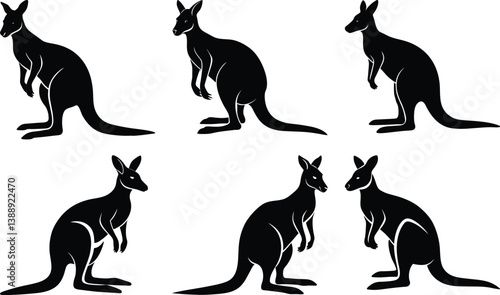 Wallaby Silhouette vector