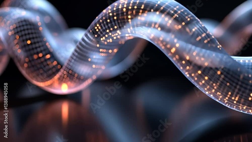 Abstract Glowing Helix Animation for Technology, Data, and Futuristic Concepts