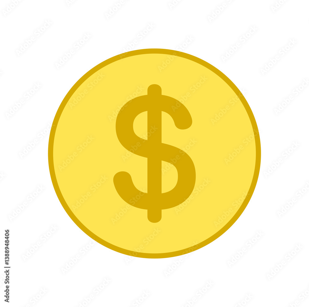 Obraz premium シンプルコイン ドル