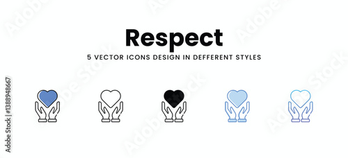 Respect vector icons set stock illustration