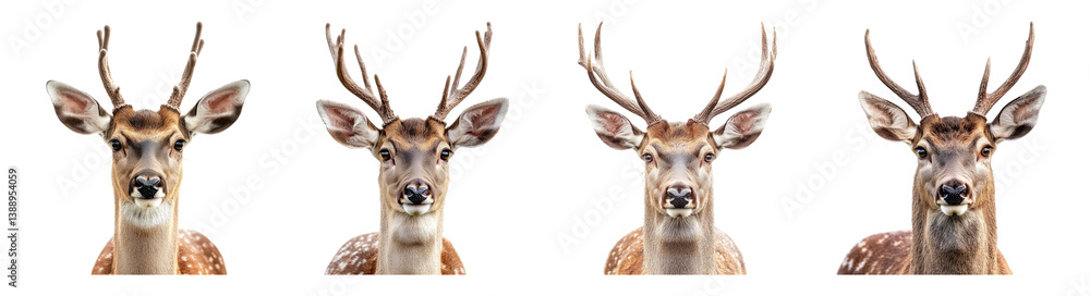 Group of Male Deer with Antlers Posed Against a White Background, PNG bundle collection, Isolated on Transparent Background Group of Male Deer with Antlers Posed Against a White Background, PNG bundle collection, Isolated on Transparent Background