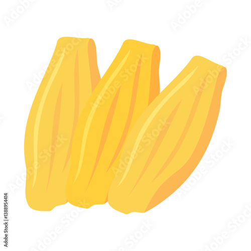 干し芋。フラットなベクターイラスト。
Dried sweet potatoes. Flat vector illustration.