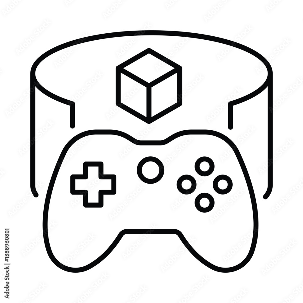 VR esports vector outline icon. EPS 10 file VR esports vector outline icon. EPS 10 file