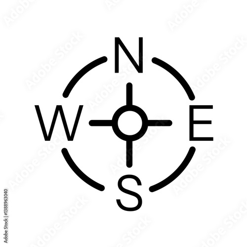 alternative compass vector icon